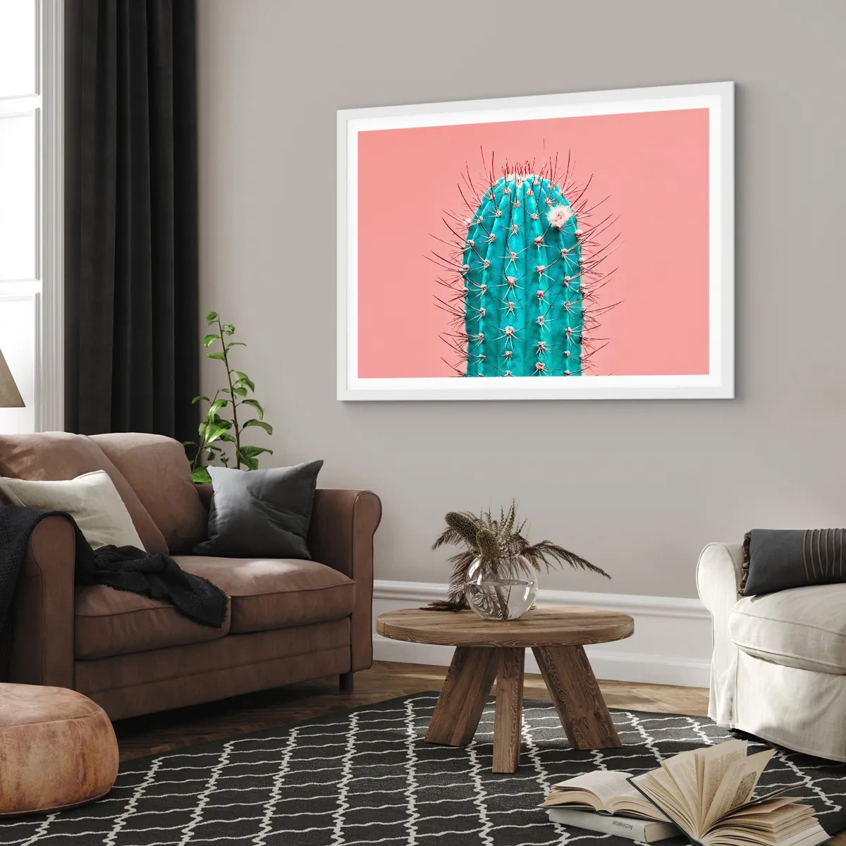 Plakat w białej ramie - Tylko patrz - 91x61 cm