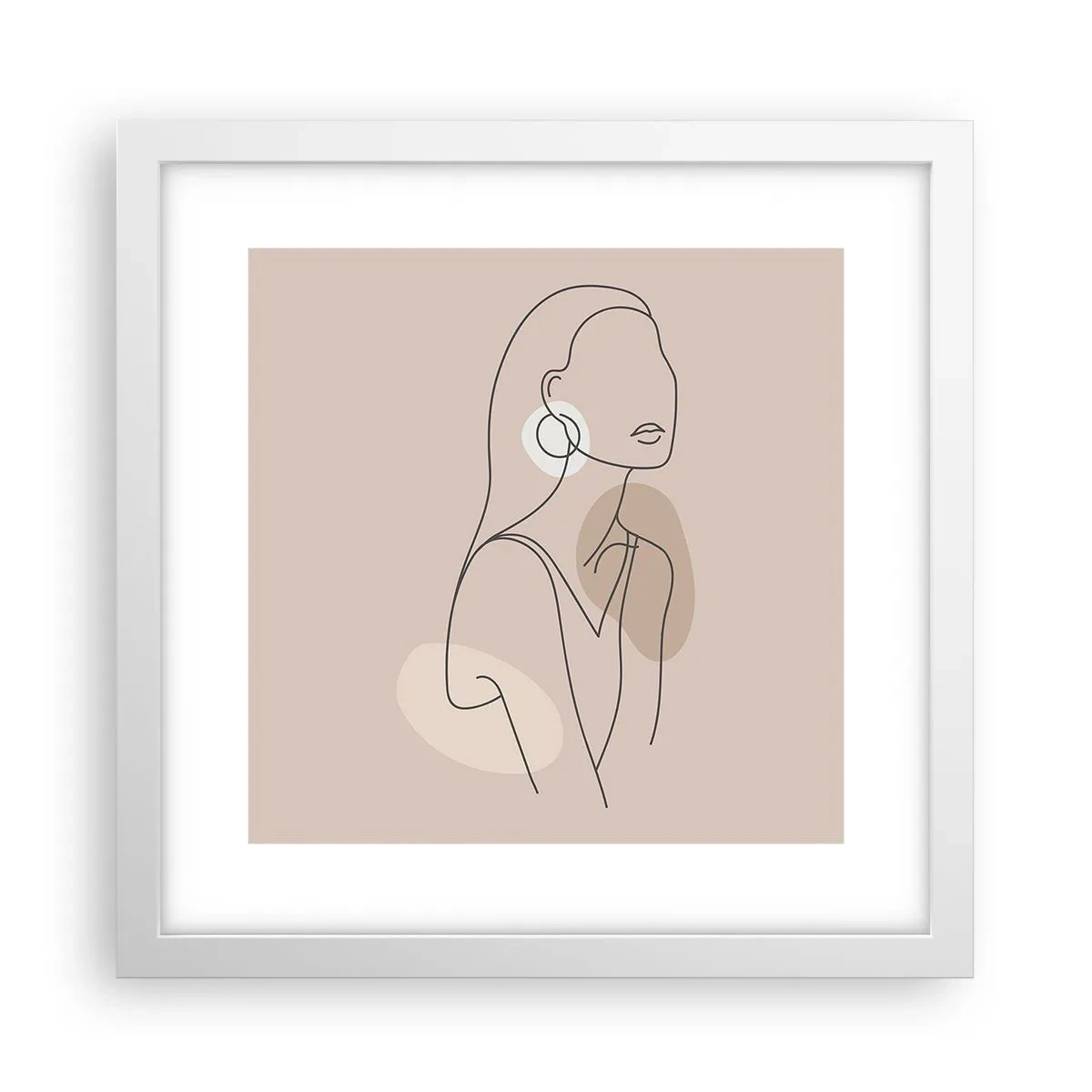 Plakat w białej ramie - Ikona dziewczęcości - 30x30 cm