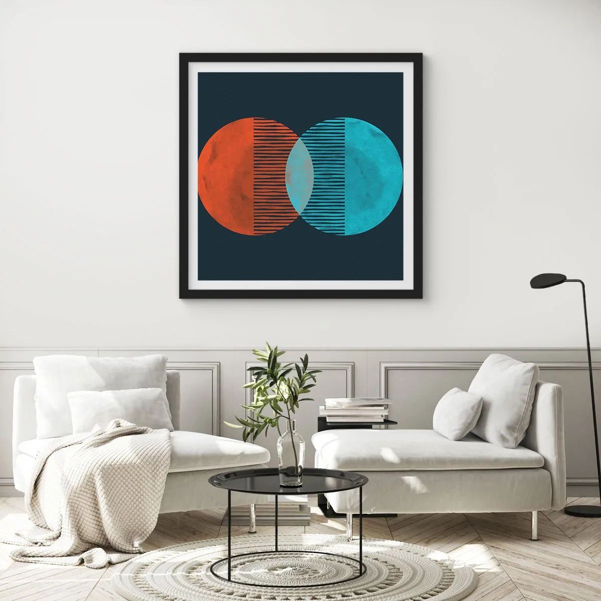 Plakat w czarnej ramie - Astronomiczna fantazja - 40x40 cm