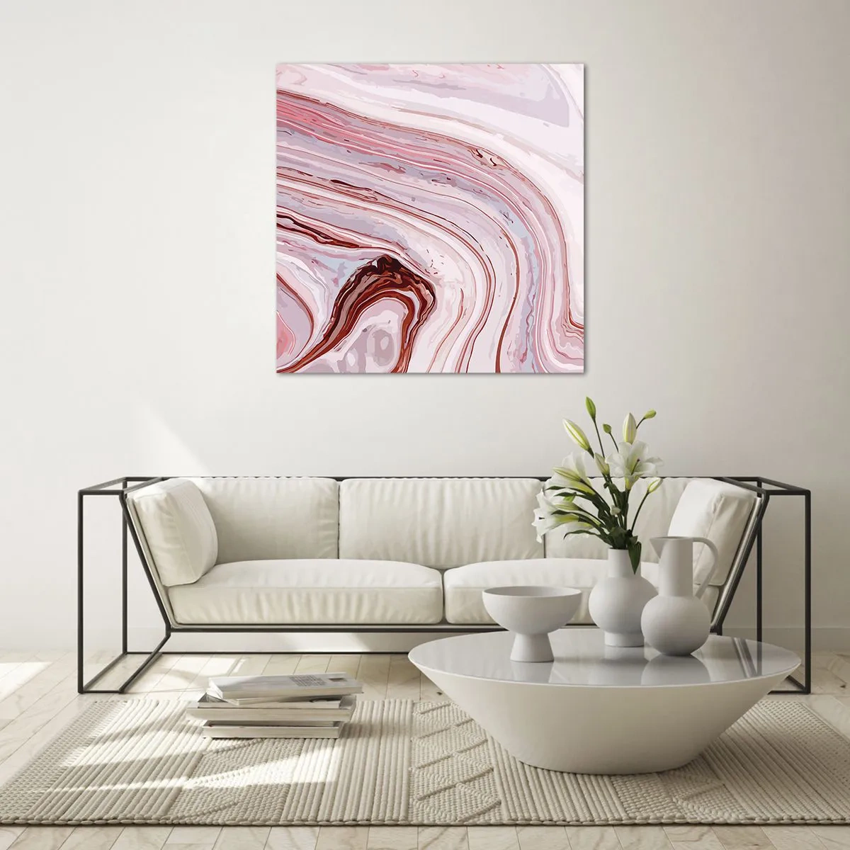 Obraz na szkle - Prosto, potem w prawo na dół - 40x40 cm