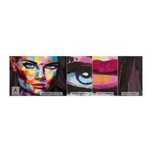 Fototapeta Próbka Premium Canvas - Dusza też kolorowa - Portret Kobiety, Twarz, Sztuka - 100x30 cm