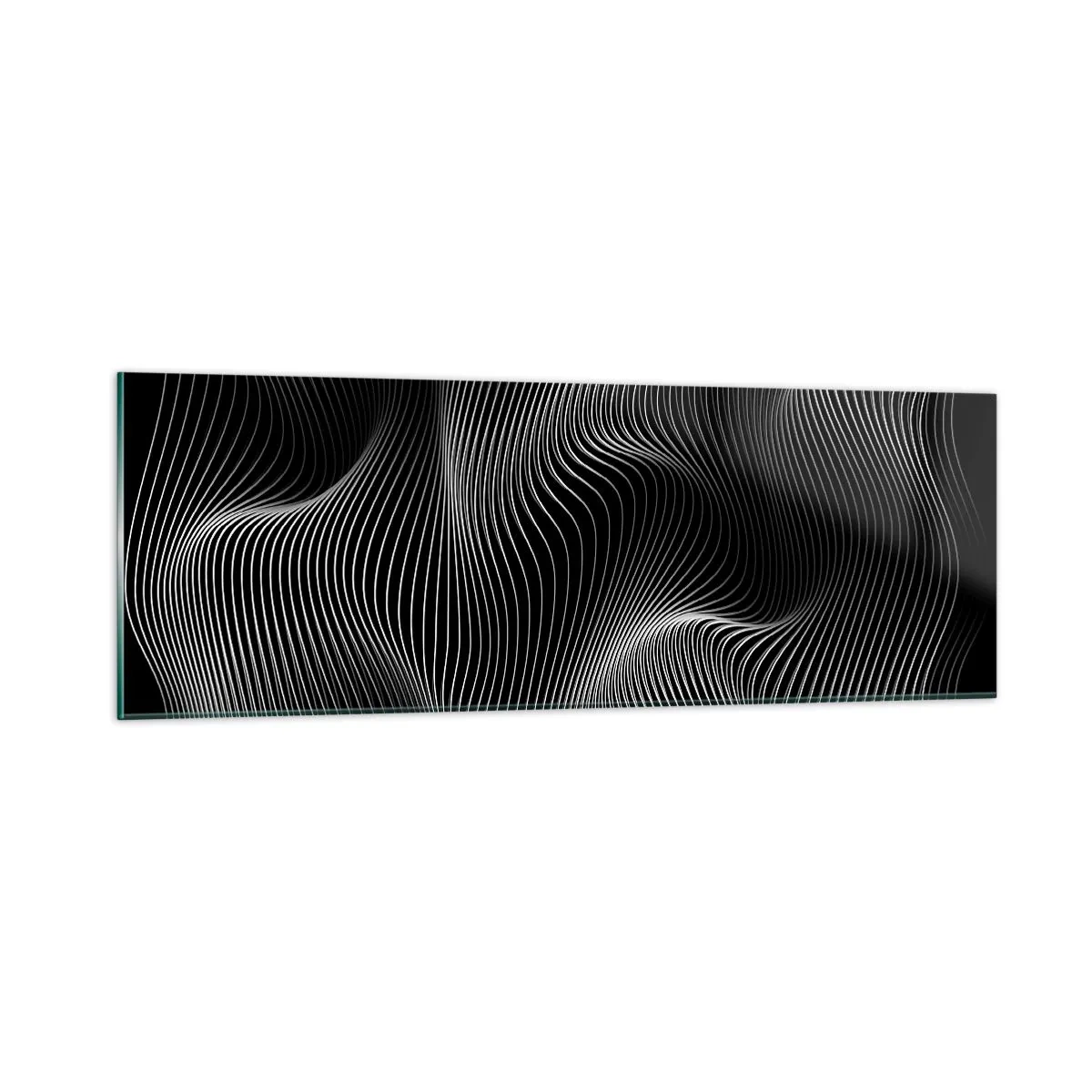 Obraz na szkle - Taniec światła w przestrzeni - 90x30 cm