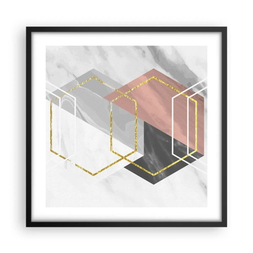 Plakat w czarnej ramie - Kompozycja łańcuchowa - 50x50 cm