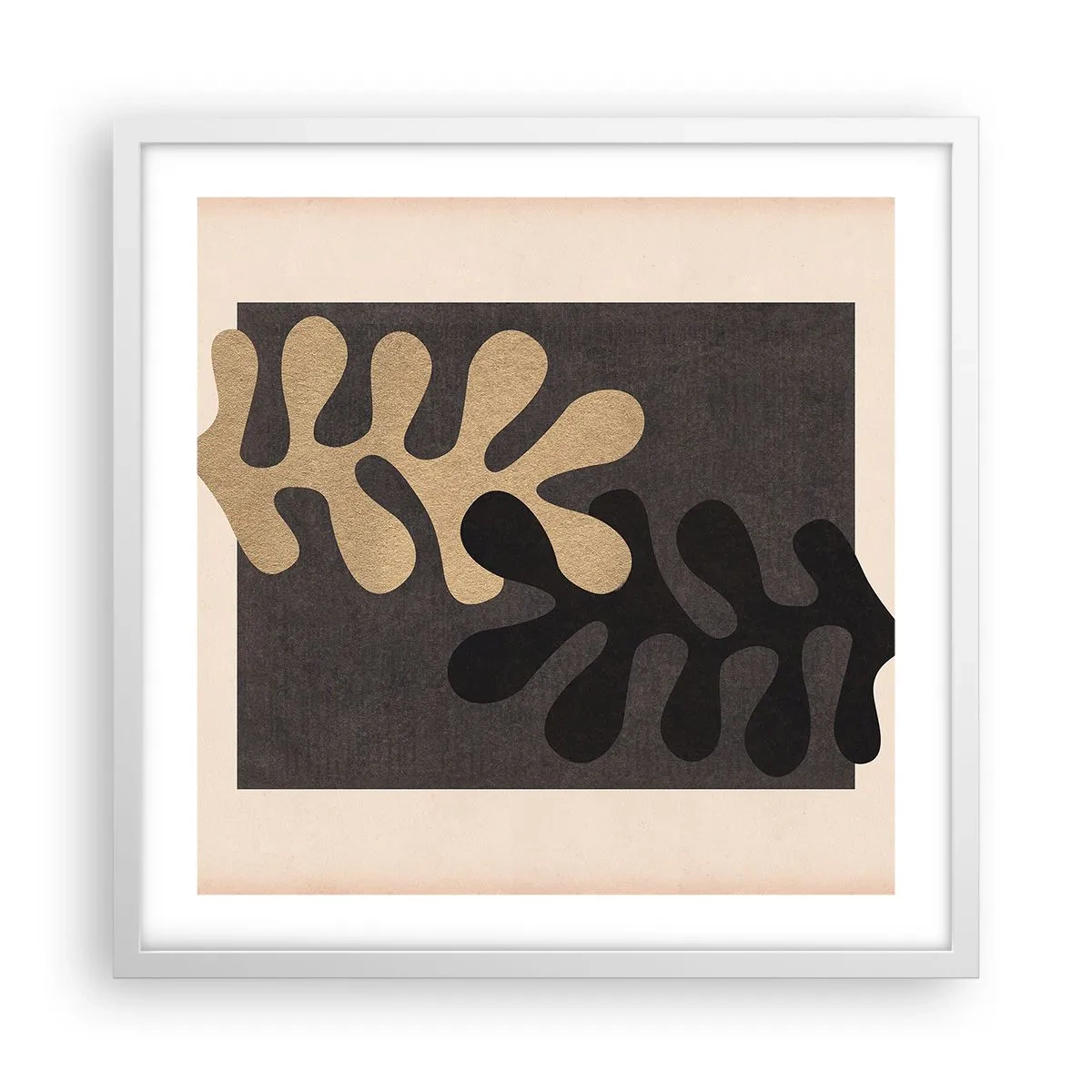 Plakat w białej ramie - Brak i dopełnienie - 50x50 cm