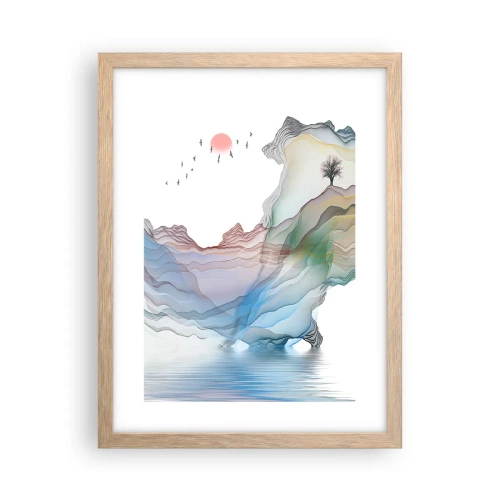 Plakat w ramie jasny dąb - Ku kryształowym górom - 30x40 cm