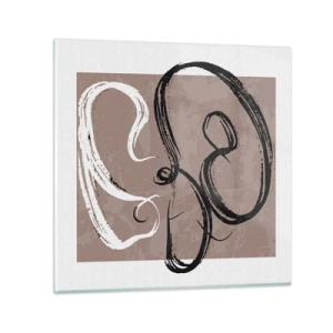 Obraz na szkle - Kompozycja – poszukiwanie pełni - 70x70 cm