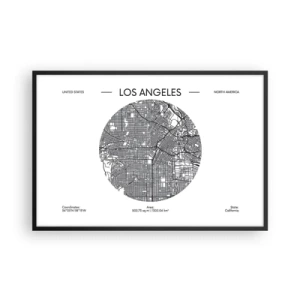 Plakat w czarnej ramie - Anatomia Los Angeles - 91x61 cm