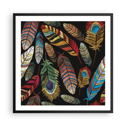 Plakat w czarnej ramie - Ptasi karnawał - 60x60 cm