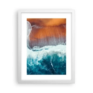 Plakat w białej ramie - Dotyk oceanu - 30x40 cm