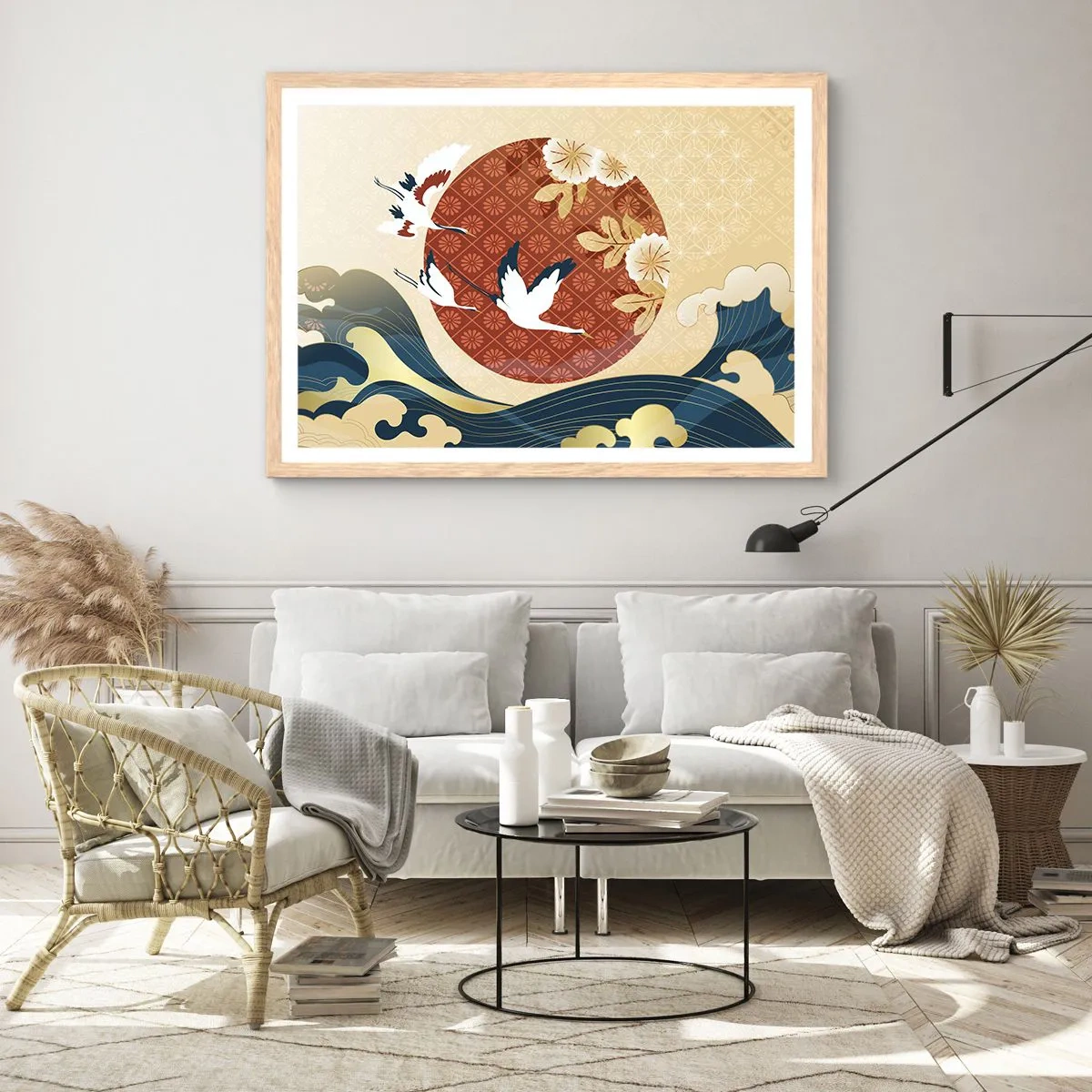 Plakat w ramie jasny dąb - Japońska baśń - 40x30 cm