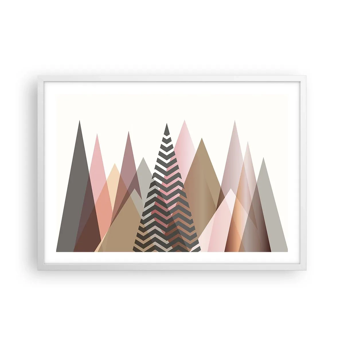 Plakat w białej ramie - Piramidalny widok - 70x50 cm