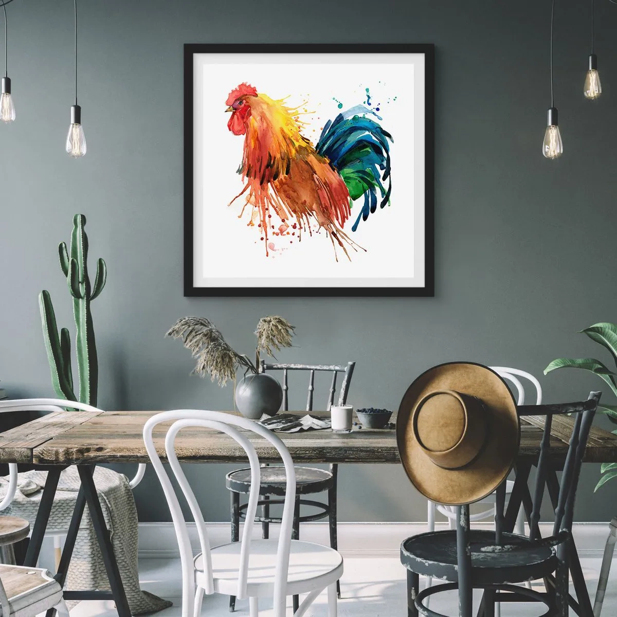 Plakat w czarnej ramie - Królewska szata, królewska duma - 40x40 cm