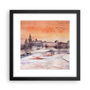 Plakat w czarnej ramie - Królewski zachód słońca - 30x30 cm