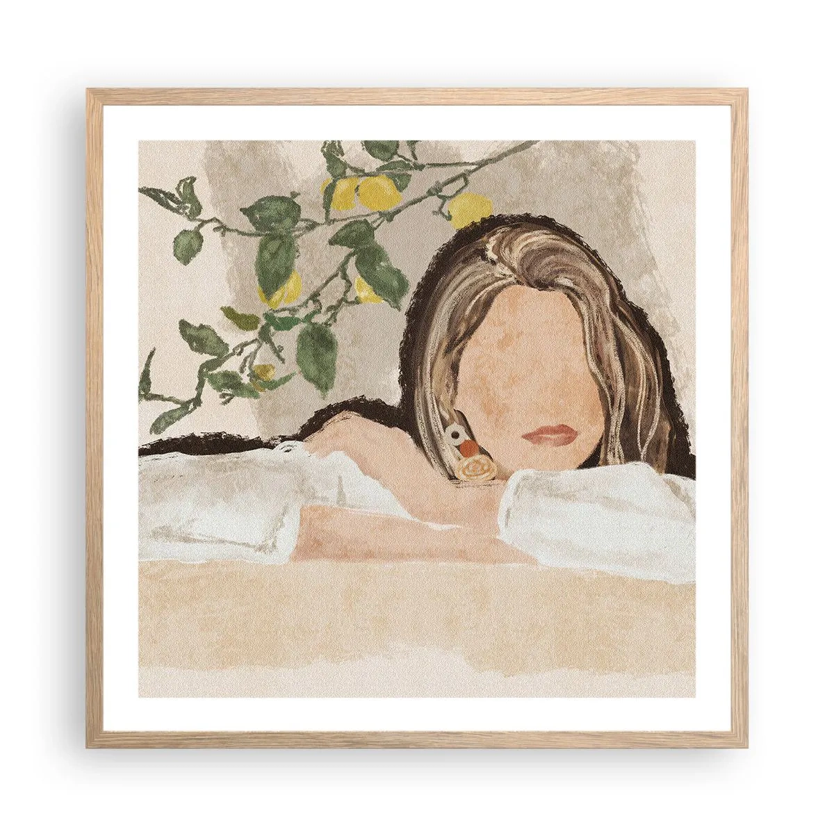 Plakat w ramie jasny dąb - Piękność południa - 60x60 cm
