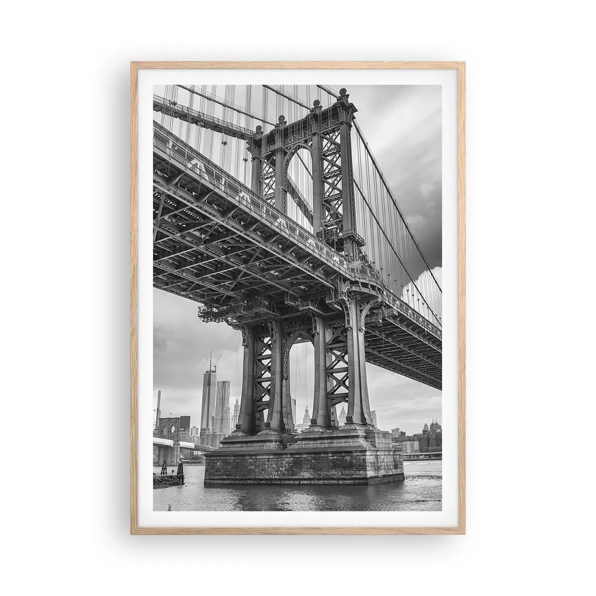 Plakat w ramie jasny dąb - Do serca miasta - 70x100 cm