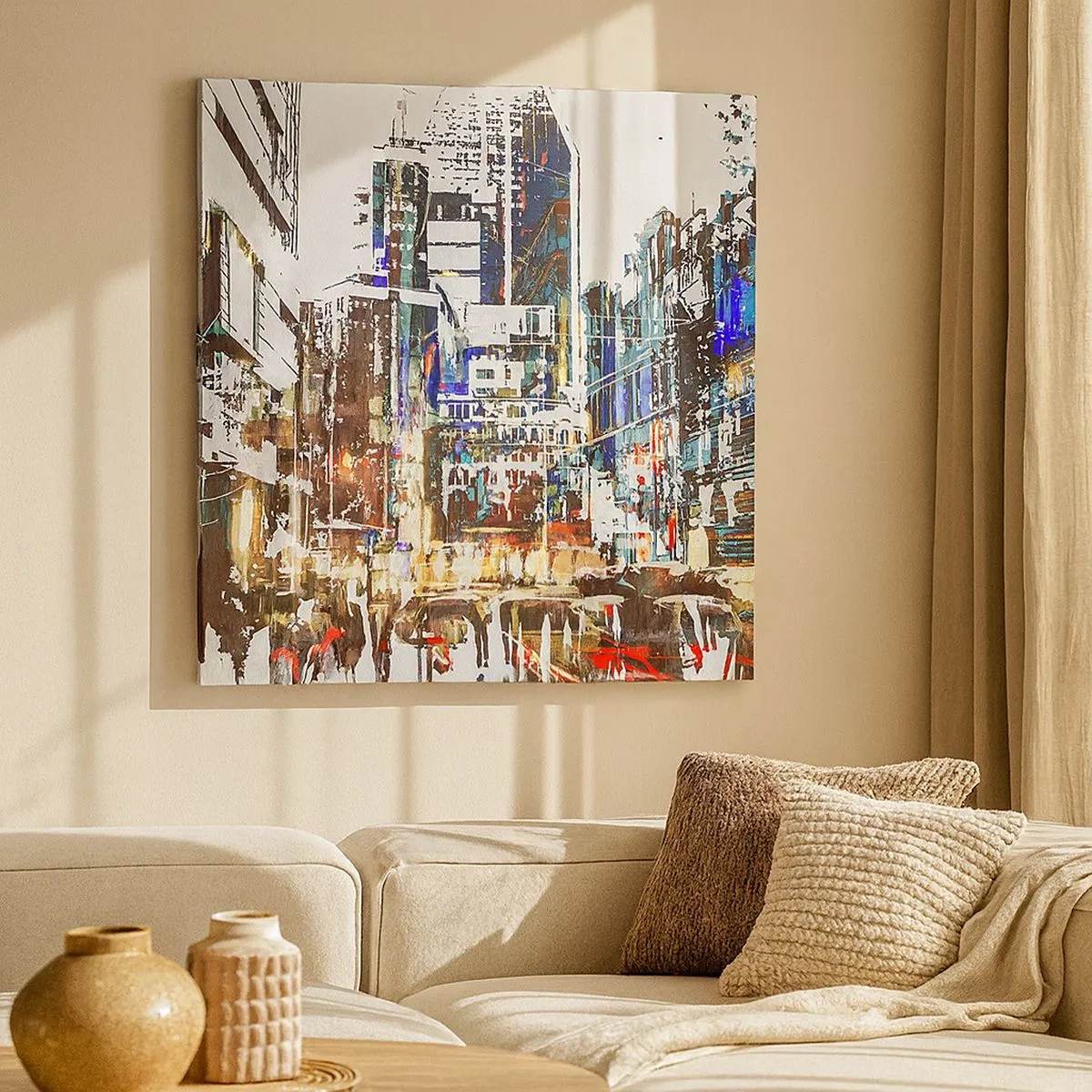Obraz na płótnie - Miasto  migotliwe - 30x30 cm