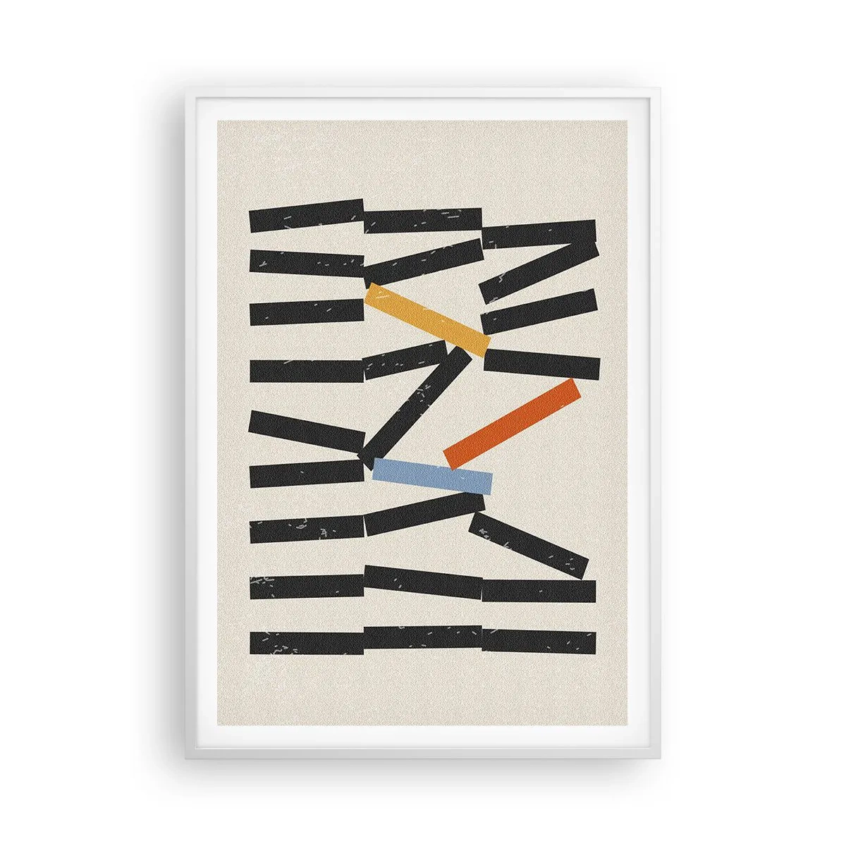 Plakat w białej ramie - Domino – kompozycja - 70x100 cm