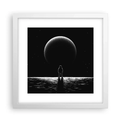 Plakat w białej ramie - Twarzą w twarz - 30x30 cm