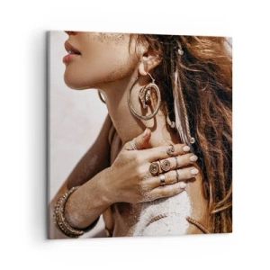 Obraz na płótnie - Królowa dzikiej plaży - 50x50 cm