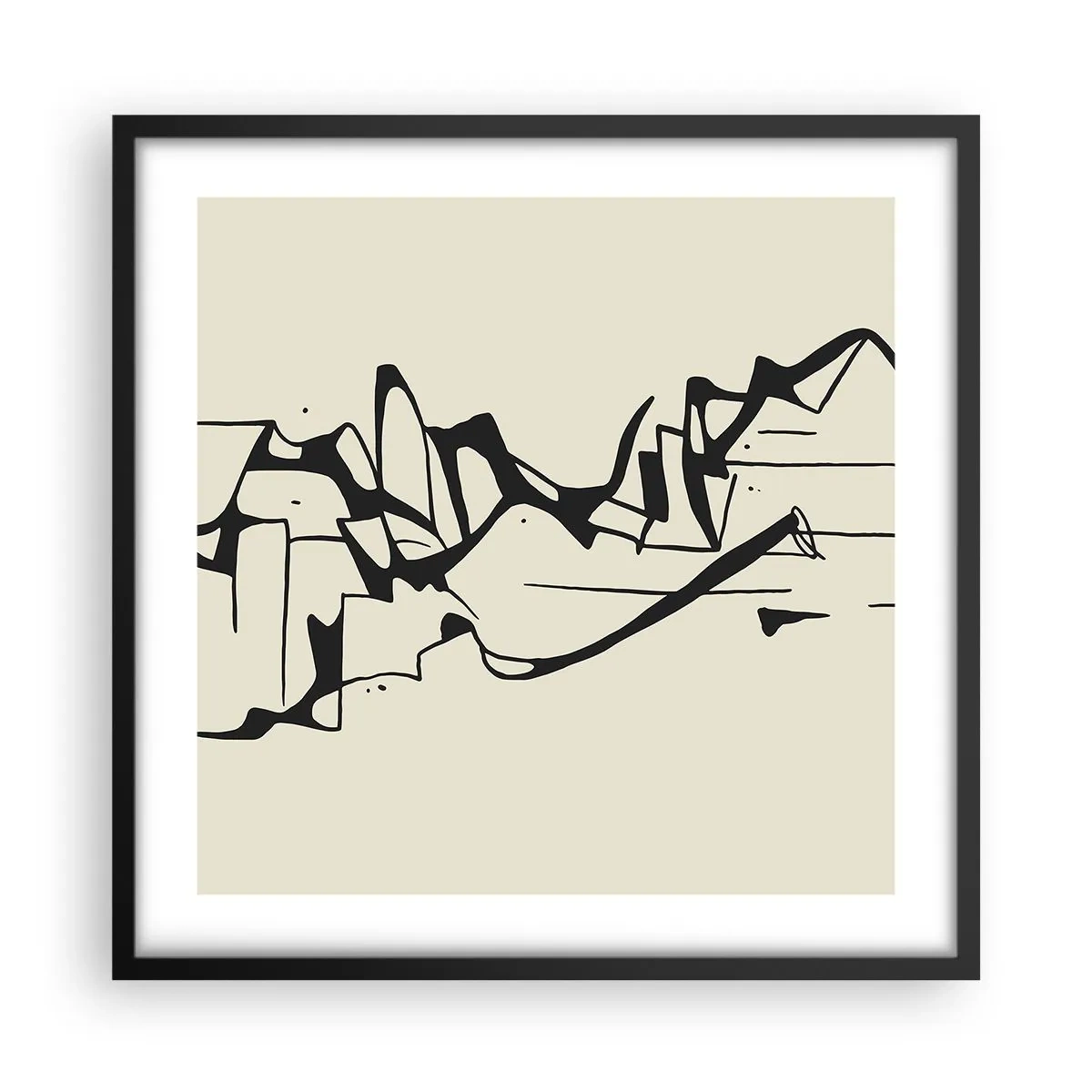 Plakat w czarnej ramie - Być może pejzaż - 50x50 cm