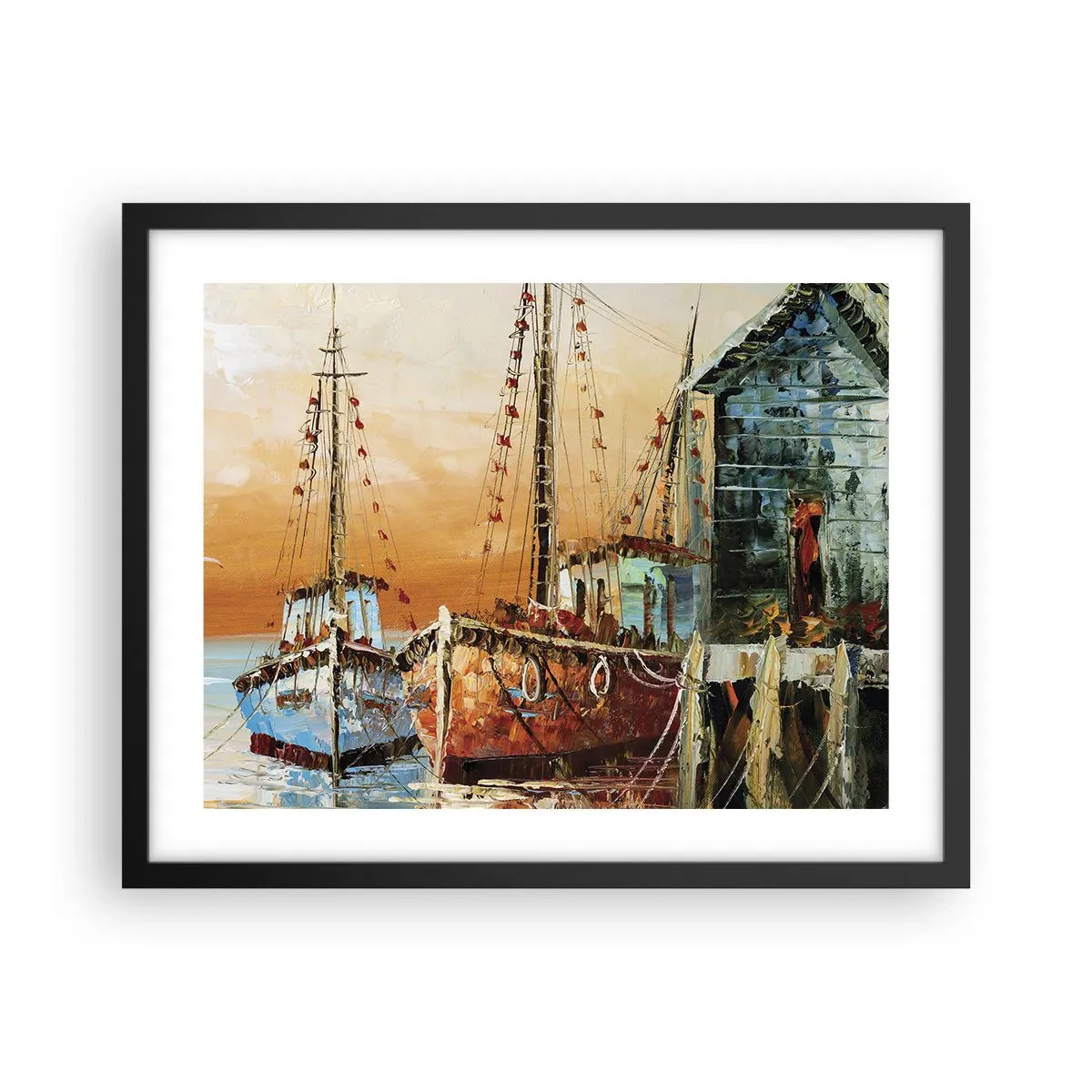 Plakat w czarnej ramie - Spokojny powrót - 50x40 cm