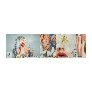 Fototapeta Próbka Premium Sand - Kobieta – kwiat - Abstrakcja, Kobieta, Kwiaty - 100x30 cm