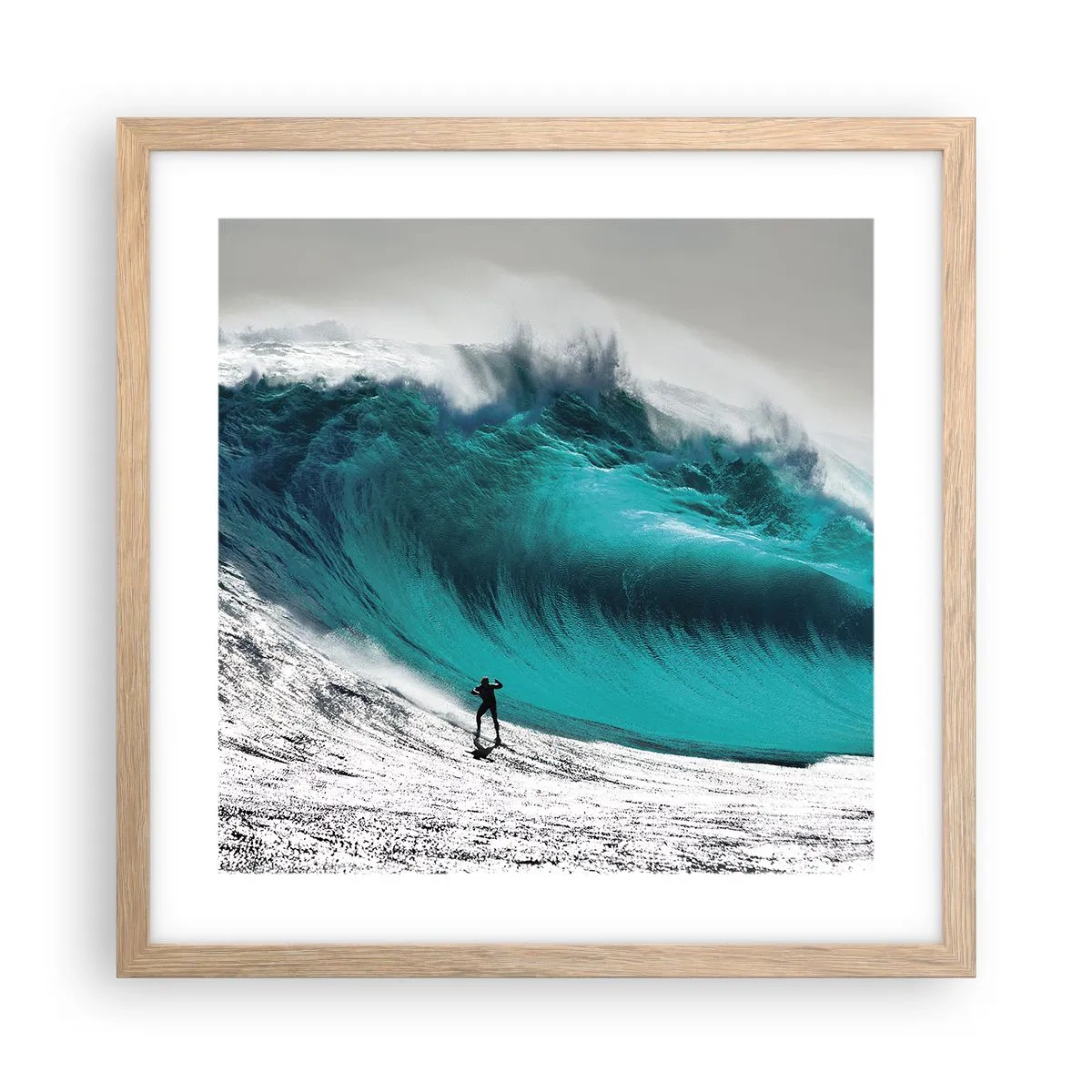 Plakat w ramie jasny dąb - Wyzwanie przyjęte - 40x40 cm