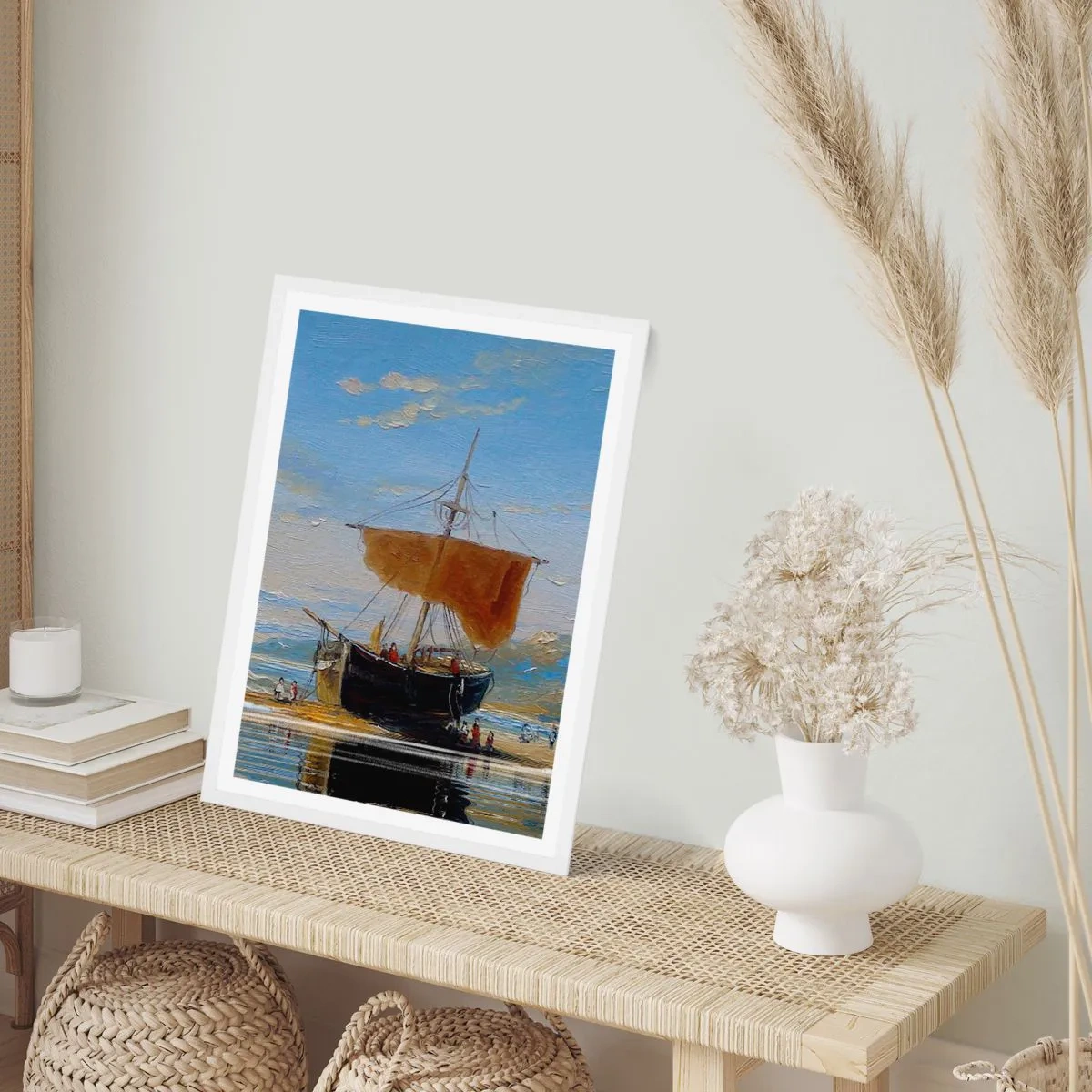 Plakat w białej ramie - Woda, ziemia, powietrze - 61x91 cm