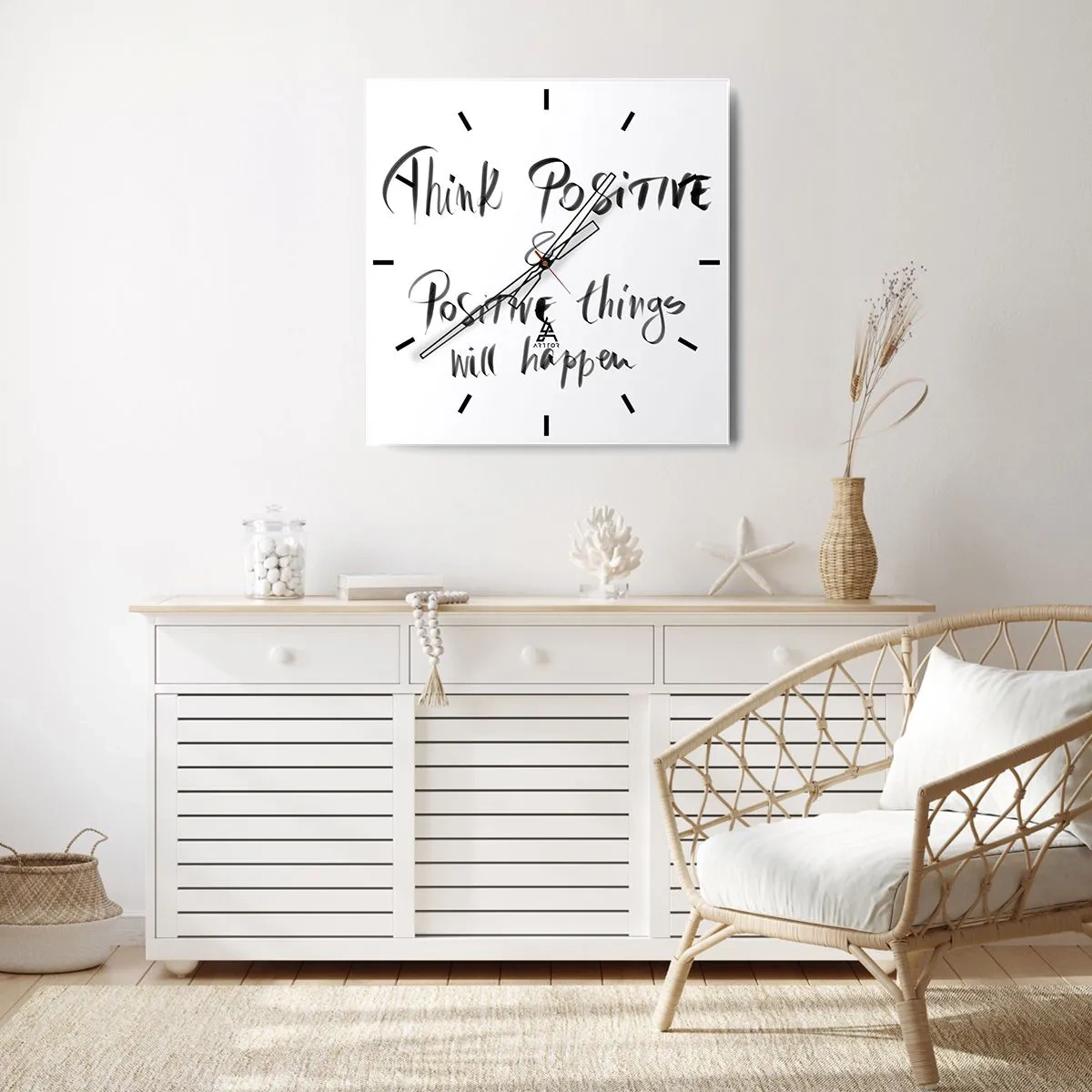 Zegar ścienny - Jak żyć? - 40x40 cm