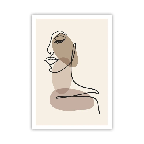 Plakat - Pewna linia piękna - 70x100 cm