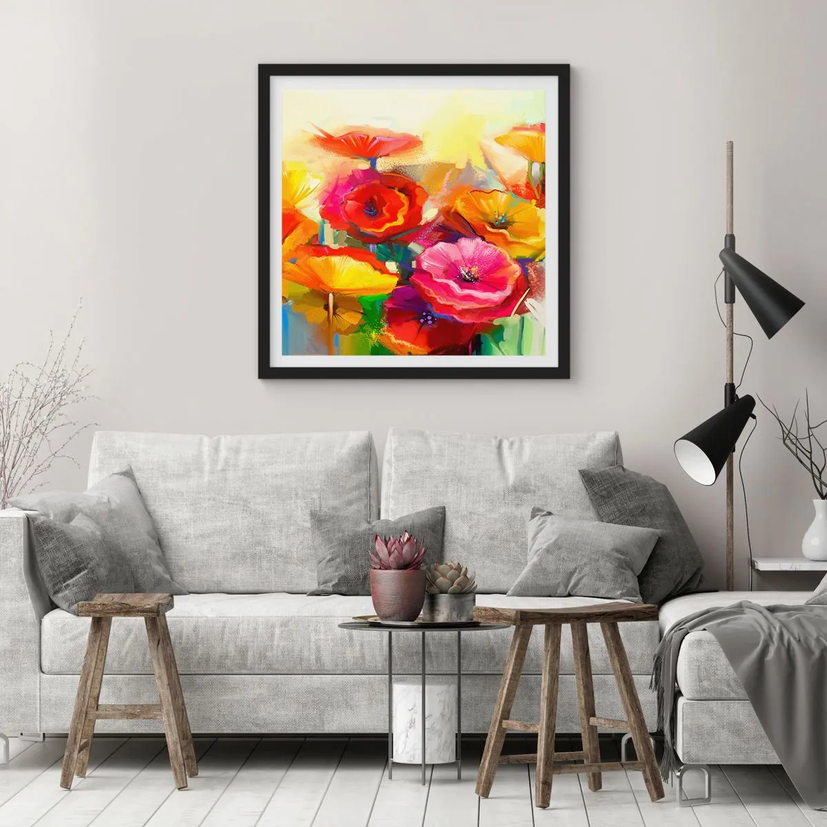 Plakat w czarnej ramie - Nie tylko czerwone - 50x50 cm