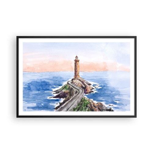 Plakat w czarnej ramie - Zwrócona ku morzu - 91x61 cm