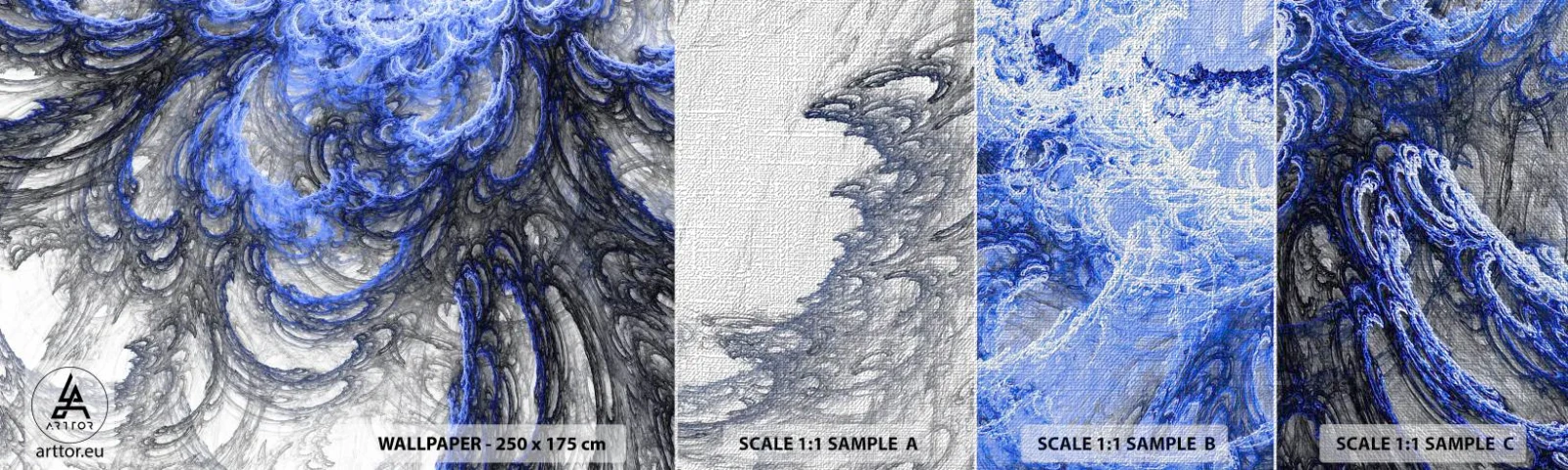 Fototapeta Próbka Premium Canvas - Narodziny fali - Abstrakcja, Sztuka, Nowoczesny Wzór - 100x30 cm