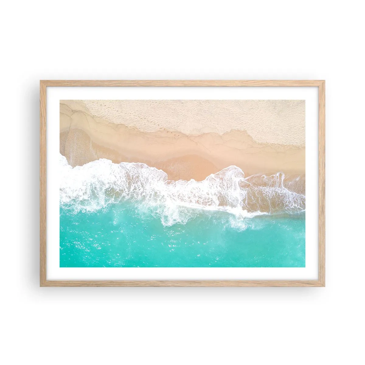 Plakat w ramie jasny dąb - Pieszczotliwy dotyk - 70x50 cm