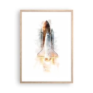 Plakat w ramie jasny dąb - Odkrywcy na start - 50x70 cm
