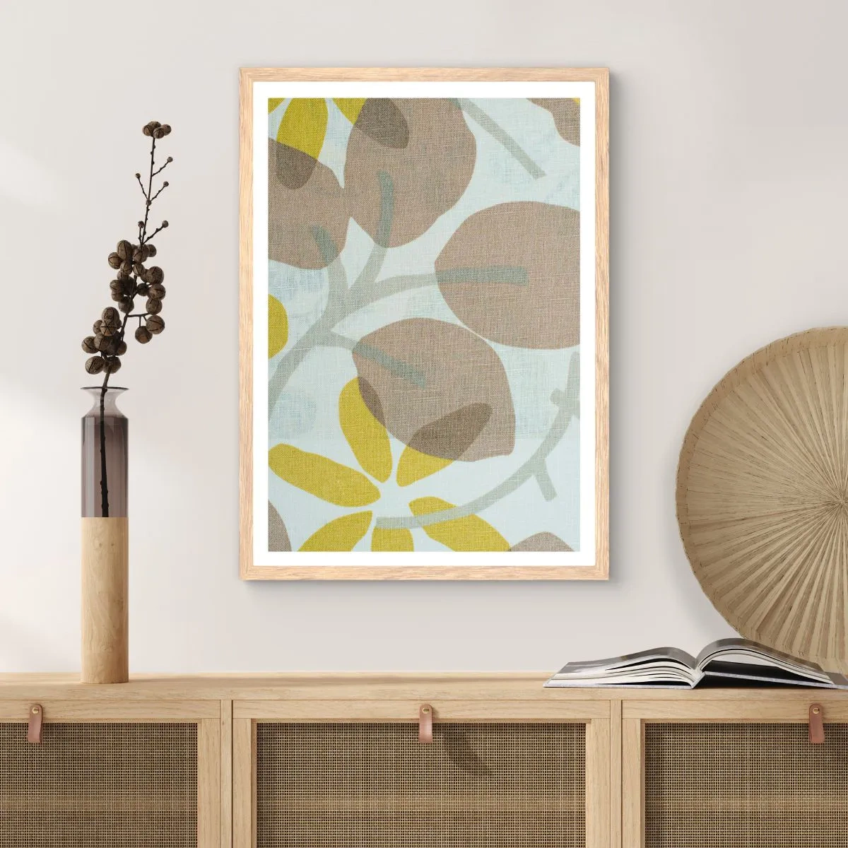 Plakat w ramie jasny dąb - Kompozycja w pełnym słońcu - 70x100 cm