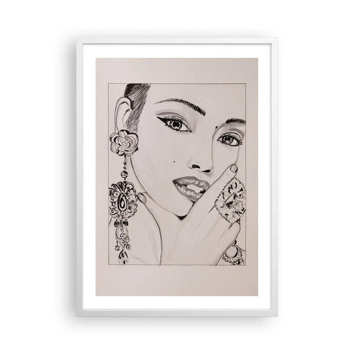 Plakat w białej ramie - Najpiękniejszy klejnot - 50x70 cm