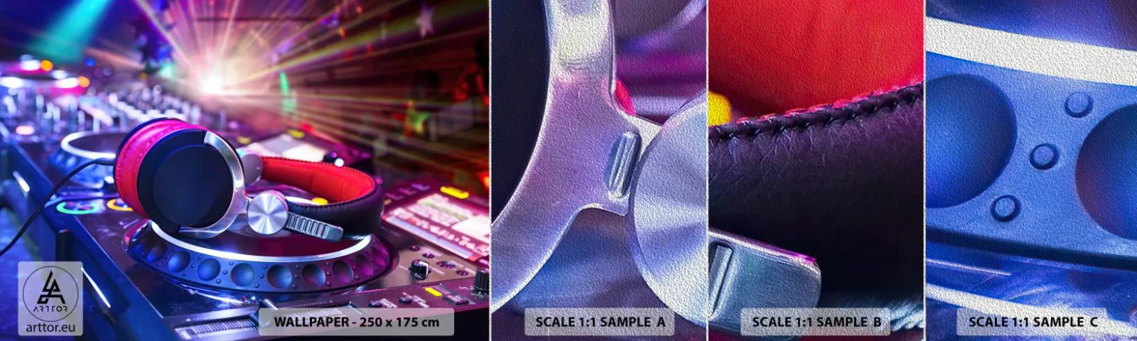 Fototapeta Próbka Premium Sand - Będzie, będzie się działo - Muzyka, Studio Muzyczne, Słuchawki - 100x30 cm