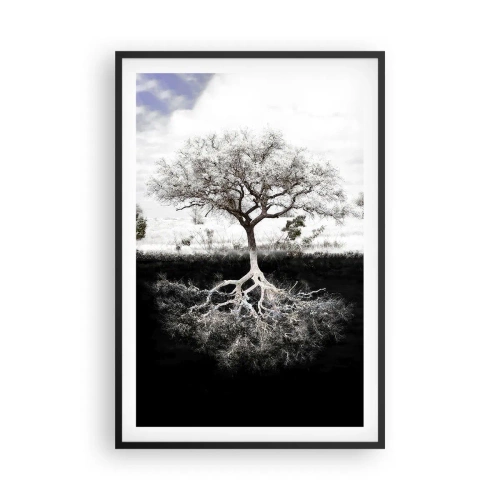 Plakat w czarnej ramie - Odkrycie natury świata - 61x91 cm