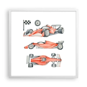 Plakat w białej ramie - Doścignąć marzenie - 60x60 cm