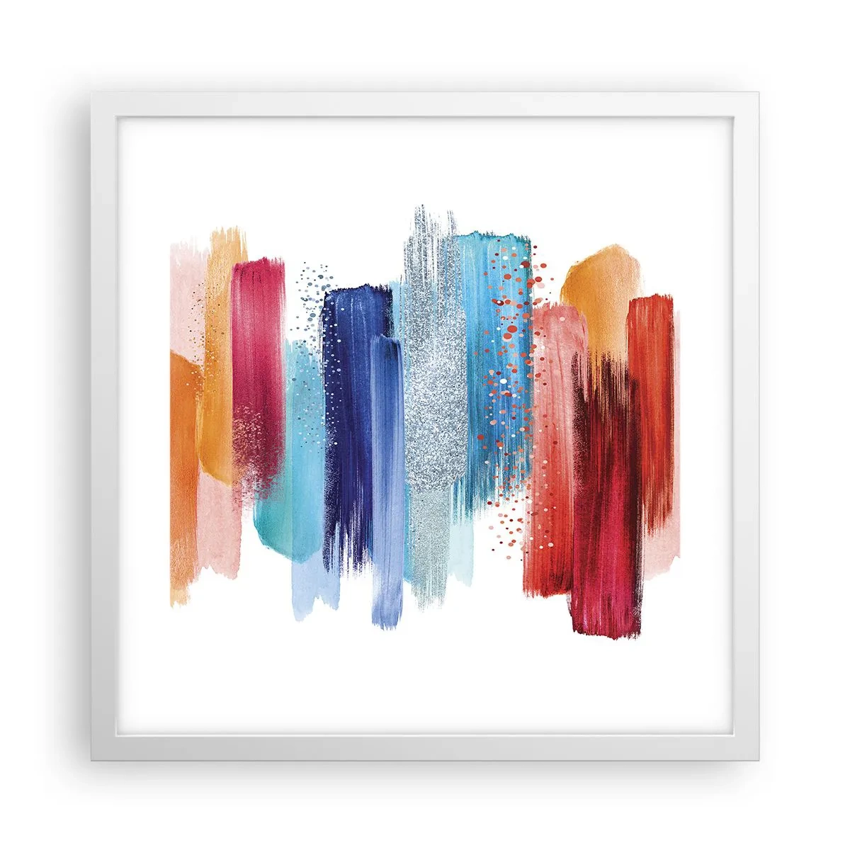 Plakat w białej ramie - W górę i w dół  - 40x40 cm