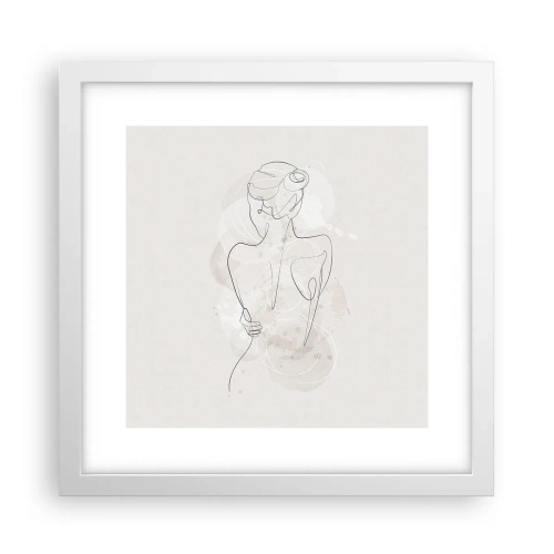 Plakat w białej ramie - Jak czuły instrument - 30x30 cm