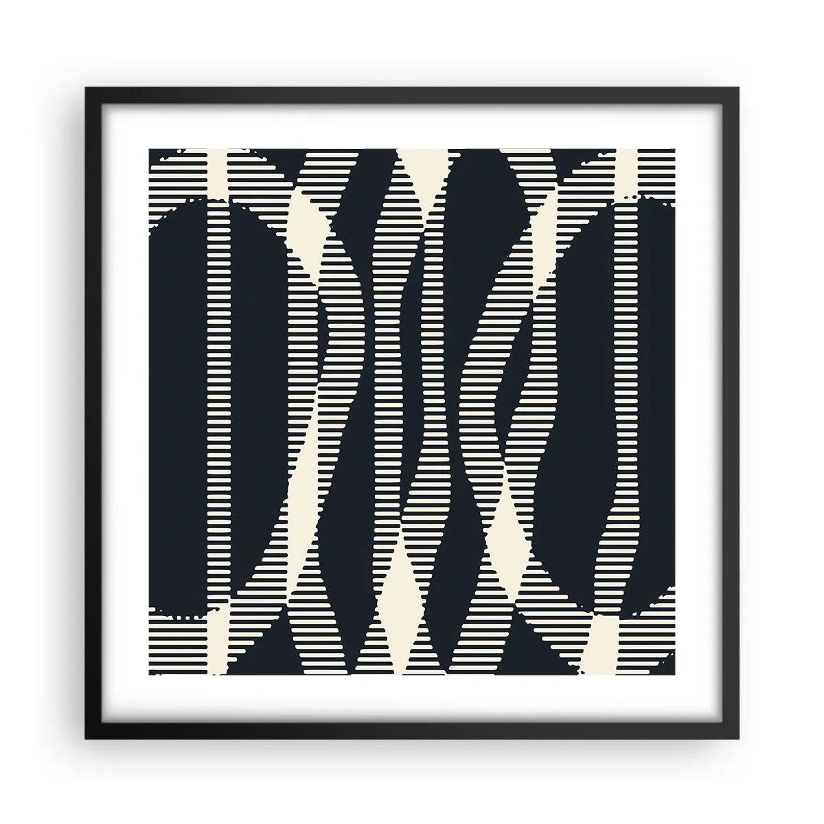 Plakat w czarnej ramie - Próba przełamania ciemności - 50x50 cm