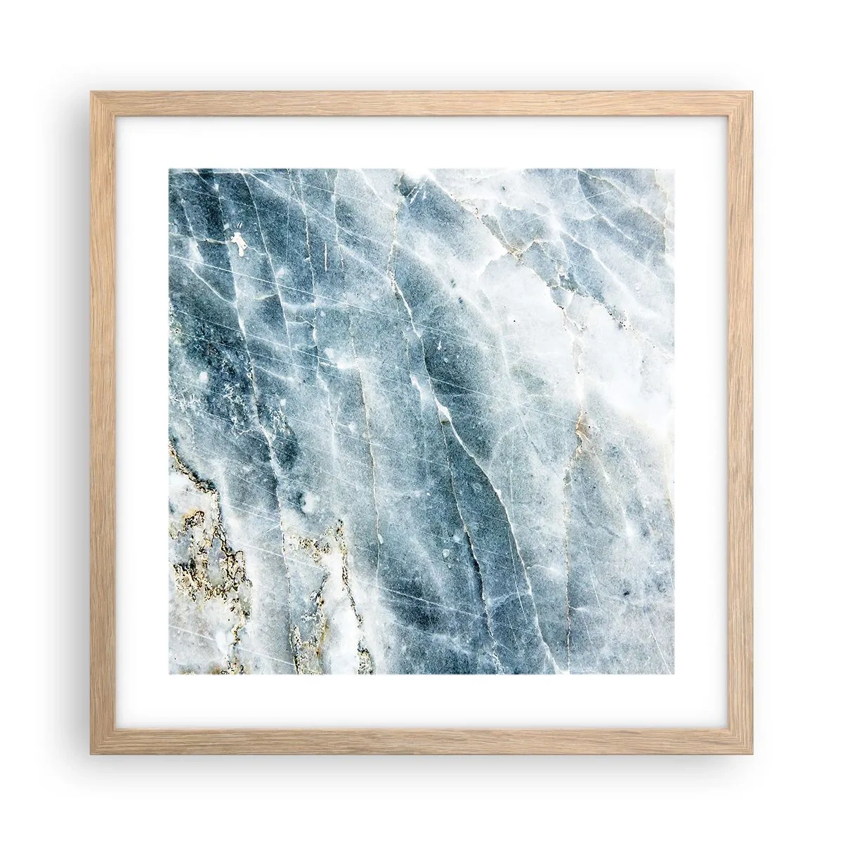 Plakat w ramie jasny dąb - Lodowy świat - 40x40 cm