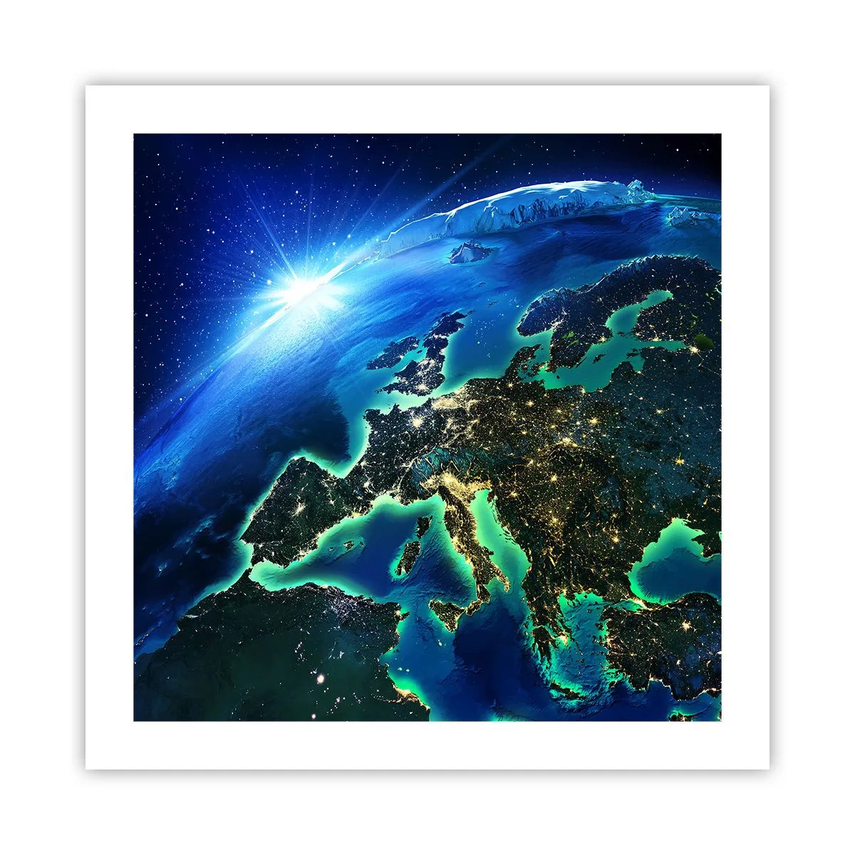 Plakat - Roziskrzona Europa - 50x50 cm