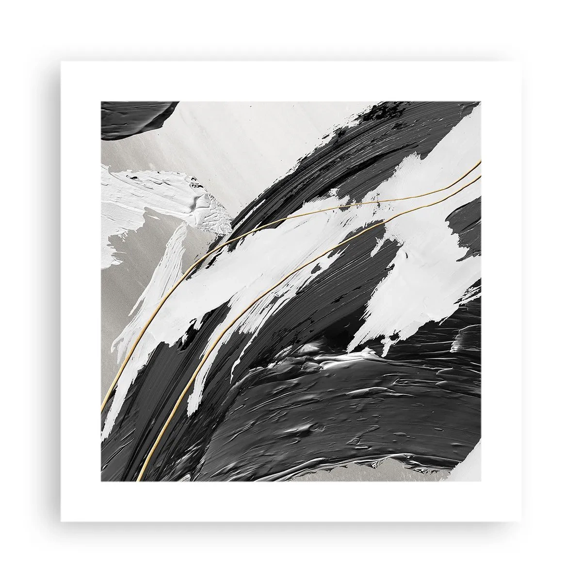 Plakat - Abstrakcja z rozmachem - 40x40 cm