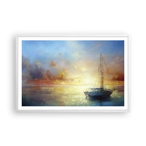 Plakat w białej ramie - W złotej zatoce - 91x61 cm