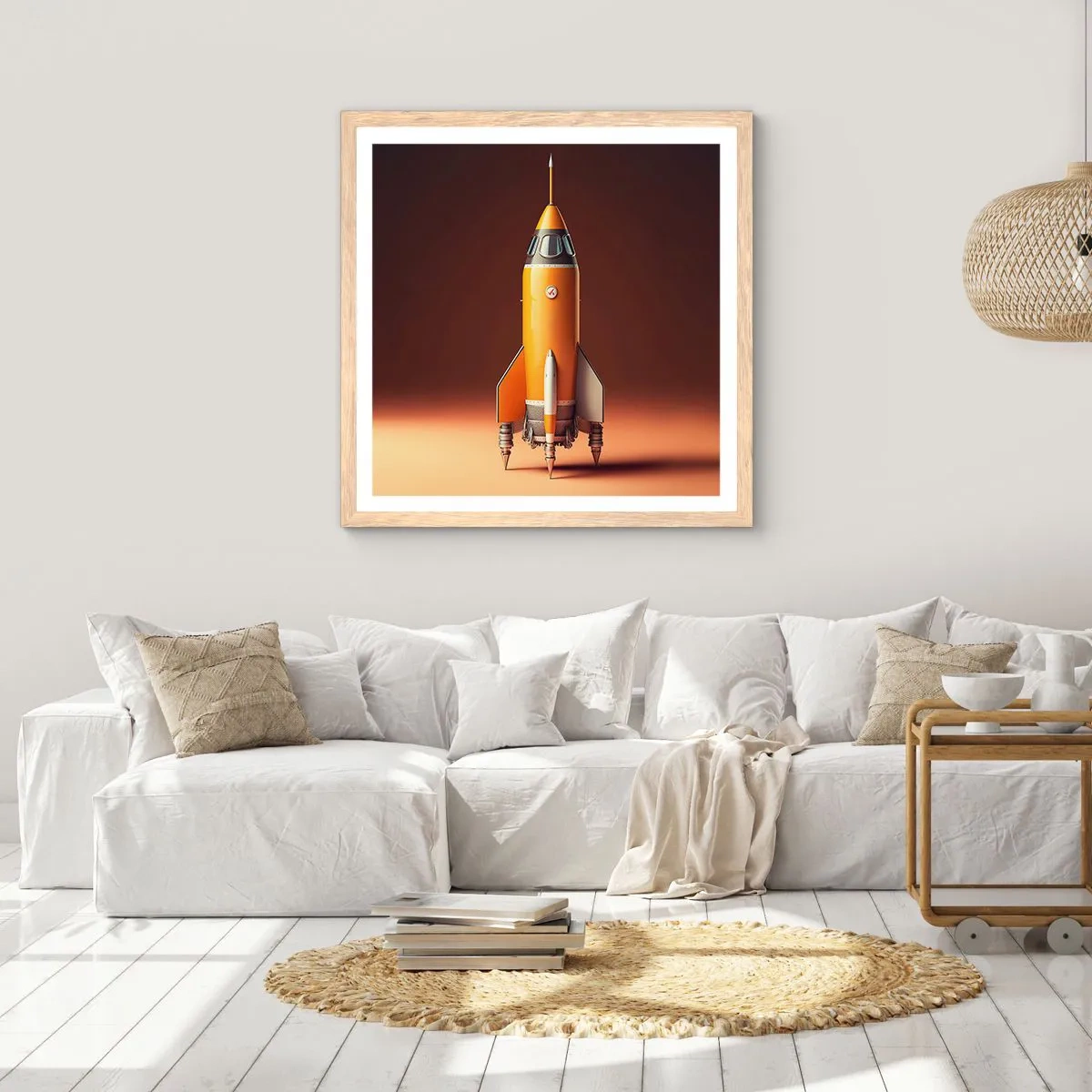 Plakat w ramie jasny dąb - Zaczyna się od marzenia - 50x50 cm