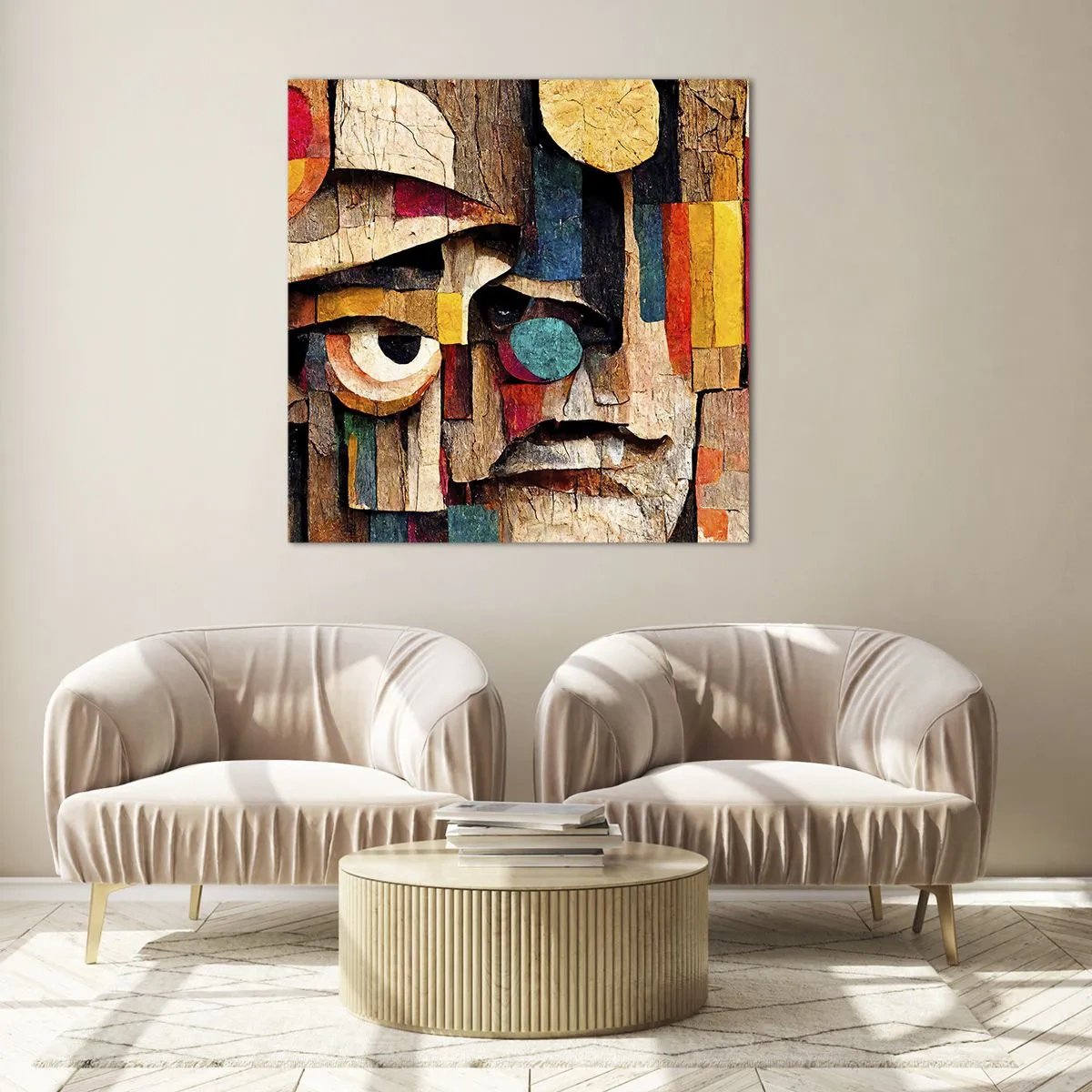 Obraz na szkle - Widzę cię… - 40x40 cm