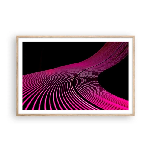 Plakat w ramie jasny dąb - Aleja światła - 91x61 cm